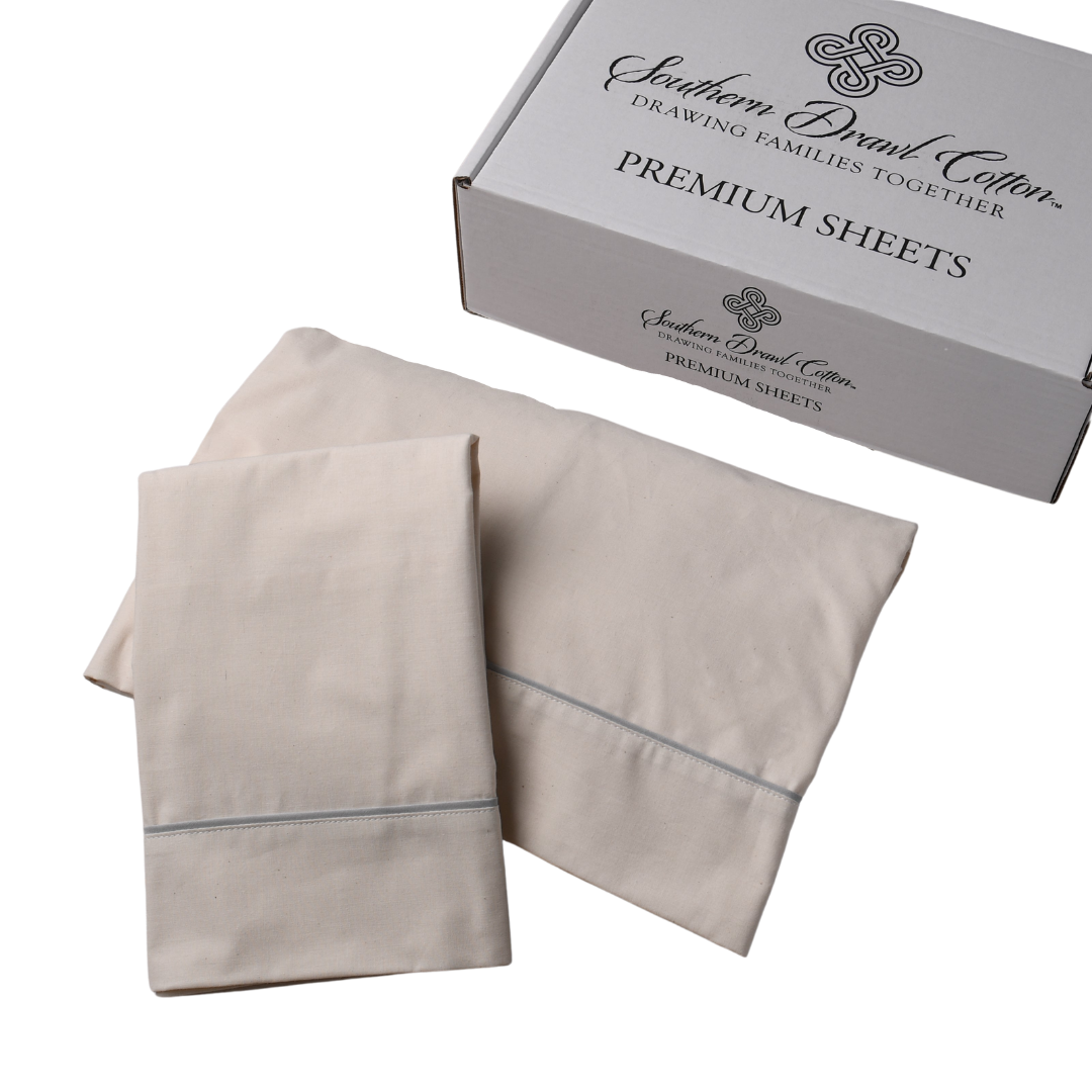 The Irwin Sheet Set: Natural/Grey